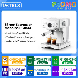Macchina per caffè espresso PETRUS: acciaio inossidabile e caratteristiche commerciali